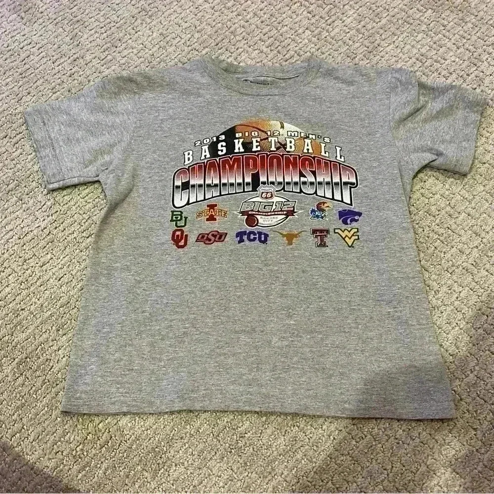 2013‎ Big 12 Basketball Tournment Kids t shirt size Youth small color Gray